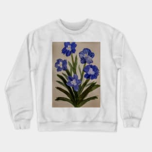 simple Blue flower growing wild Crewneck Sweatshirt